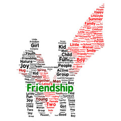 Friendshipword cloud concept