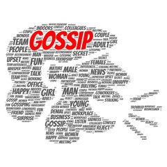 Gossip word cloud concept