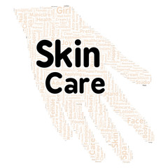 Skin care word cloud concept