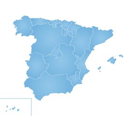 Fototapeta premium Mapa Hiszpanii