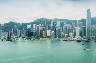Naklejka premium Hong Kong panoramic skyline
