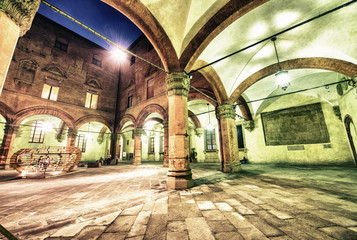 Cityscape of Bologna at night, Italy © jovannig
