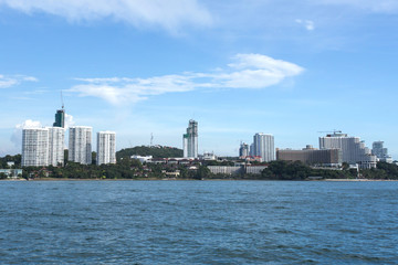 city skyline with River, Thailand