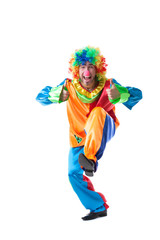 Image of cute clown showing thumbs up