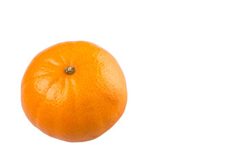 A Mandarin orange fruit over white background
