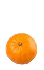 A Mandarin orange fruit over white background