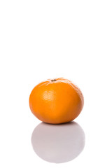 A Mandarin orange fruit over white background