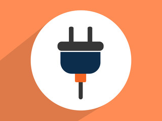 Electric plug  ,Flat design style