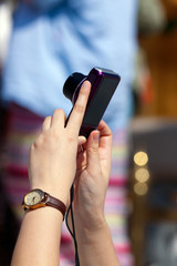 take a photo by mobile phone