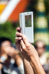 take a photo by mobile phone