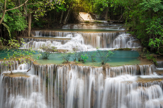Thailand waterfall in Kanchanaburi (Huay Mae Kamin) © TuTheLens