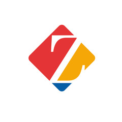 Vector color sign initial letter Z