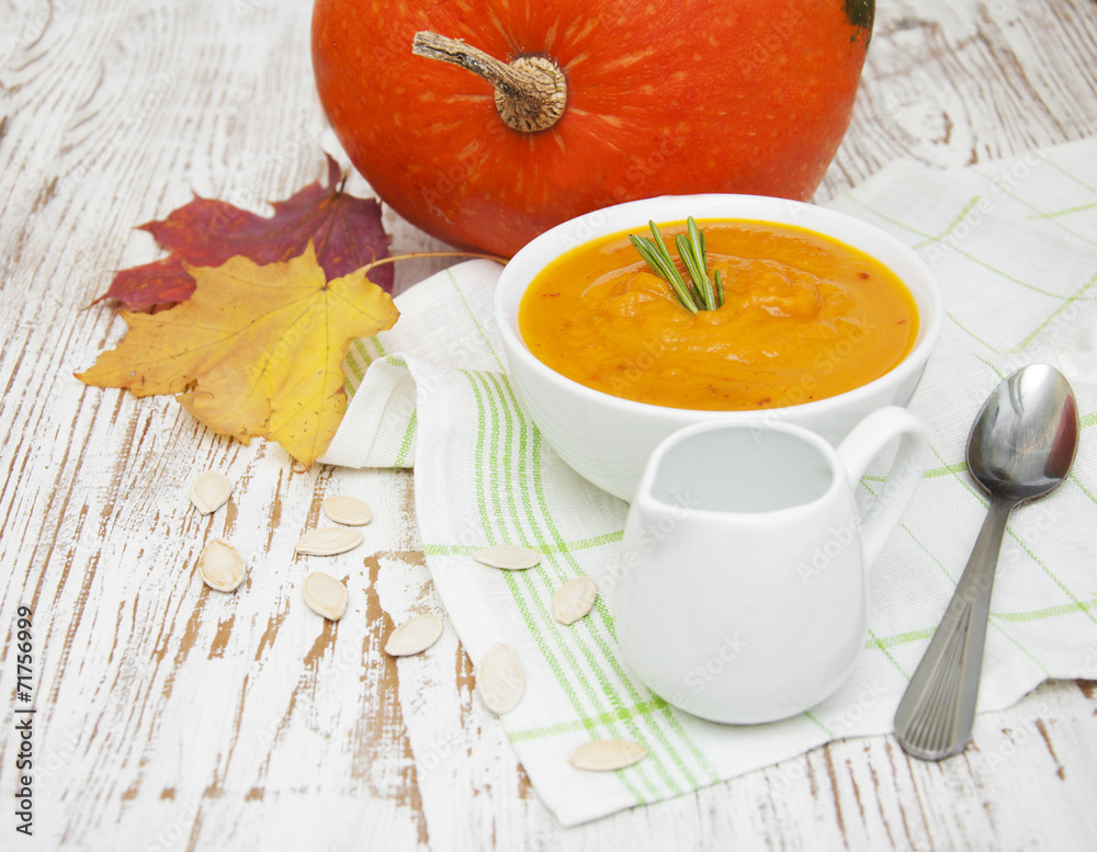 Wall mural pumpkin soup