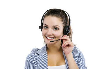 Fototapeta premium Female call center operator