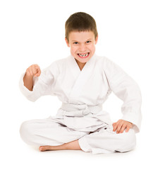 boy in white kimono