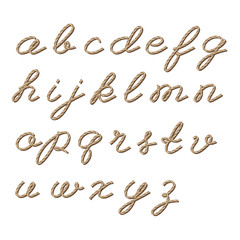 Alphabet in rope style - 71758528