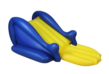 big inflatables slider isolated on white