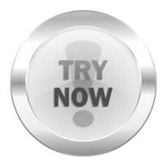 try now chrome web icon isolated