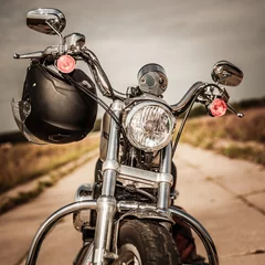 Foto op Plexiglas Motorfiets Motor op de weg