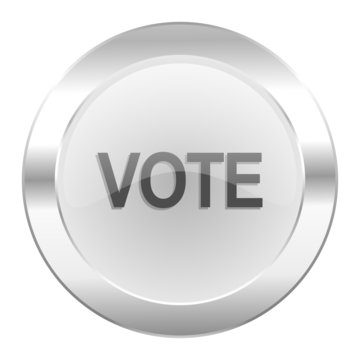 vote chrome web icon isolated