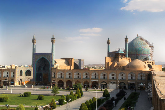 Exterior of Shah Mosque at Naqsh e Jahan Square