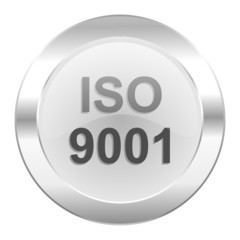 iso 9001 chrome web icon isolated