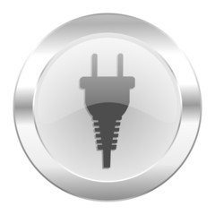 Obraz premium plug chrome web icon isolated