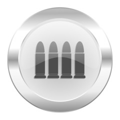 ammunition chrome web icon isolated