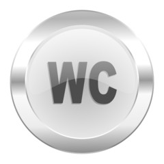 toilet chrome web icon isolated