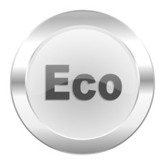 eco chrome web icon isolated