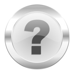 question mark chrome web icon isolated