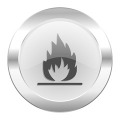 flame chrome web icon isolated