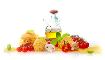 Fresh ingredients for Italian pasta