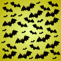 Halloween holiday background with bats