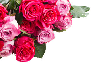 border of pink  flowers