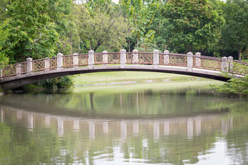 stone bridge in beautiful garden