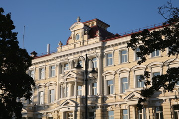 Fototapeta na wymiar Building in the center of Vilnius