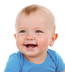 Cute baby boy isolated on white