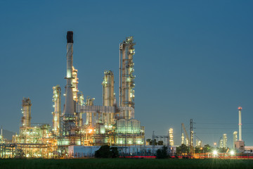 Plakat petrochemical industrial plant power station