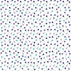 small vector flowers seamless pattern