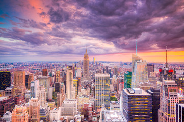 Naklejki  Krajobraz Nowego Jorku z wieżowcem