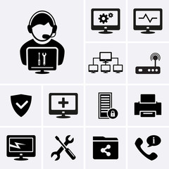 Computer technician icons.