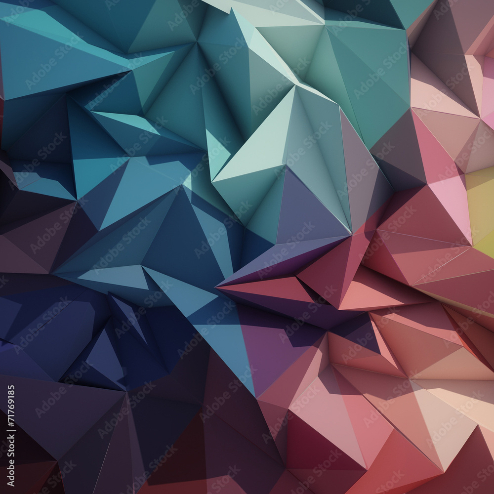 Aufkleber Abstract geometric low poly background