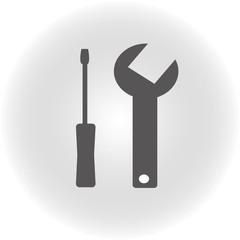 Vector Wrench And Screwdriver Icon