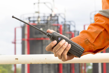 Hand hold walkie talkie