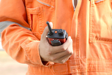 Hand hold walkie talkie