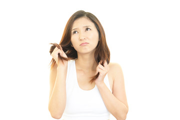 Fototapeta premium 不満な表情の女性