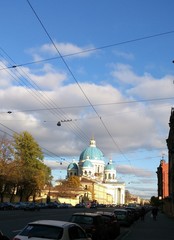 Fototapeta na wymiar Trinity Cathedral in Saint-Petersburg Russia