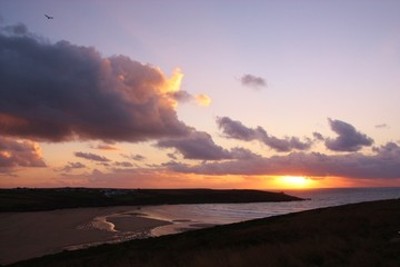 Sunset in Newquay, Cornwall