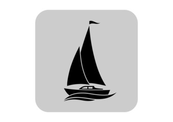 Sailboat vector icon